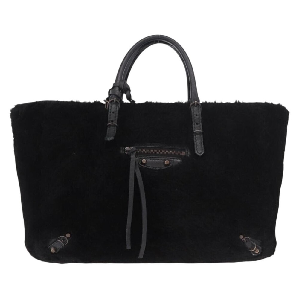 Balenciaga Papier A4 Classic Studs Shearling Medium